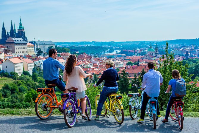 7 BEST VIEWS - PRAGUE eBIKE TOUR - Up Nerudova to Petrin Park, where the city opens up like a panorama