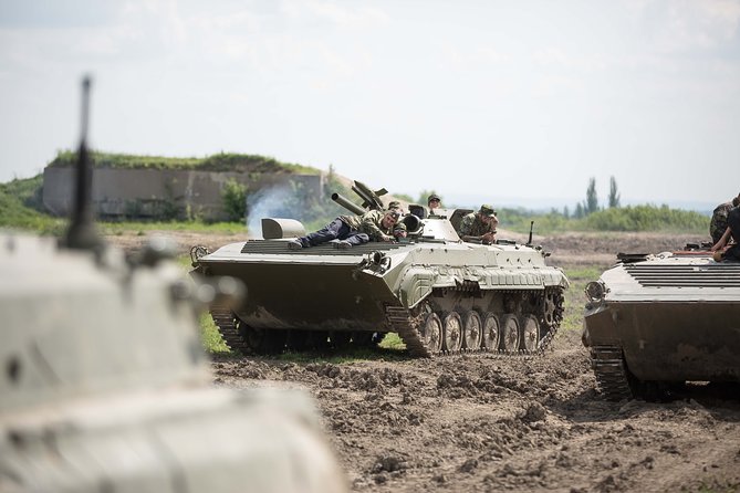 BMP tank driving experience Prague - A Soviet-era BMP tank, not a cardboard prop