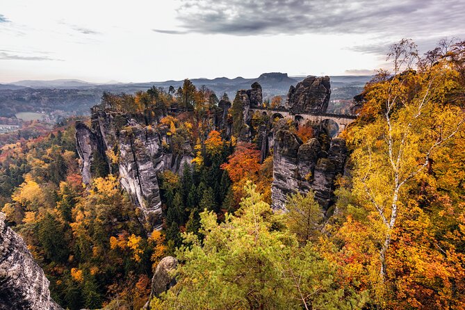 Bohemian and Saxon Switzerland All inclusive trip - Fantasy Tour - Where you get the best first wow: Bastei Bridge above the Elbe canyon
