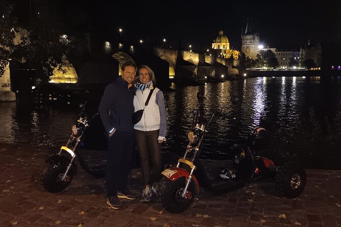 Electric Trike Night Tour in Prague - Live Guided - Prague Metronome and the Stalin statue story