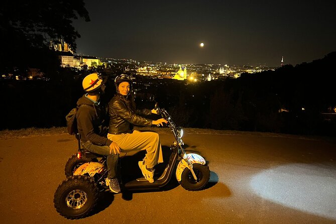 Electric Trike Night Tour in Prague - Live Guided - Strahovsky Klaster and monastery beer at night