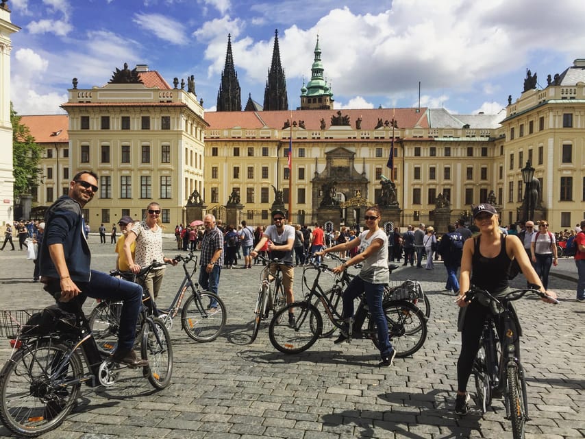 Exceptional Private Prague bike tour - The ride setup: bikes, helmets, water, and hearing the guide clearly