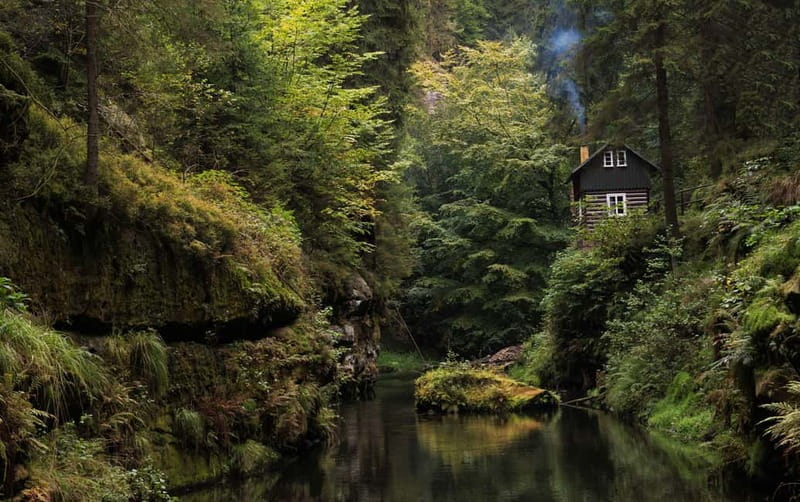 From Prague: Bohemian & Saxon Switzerland All-Inclusive Tour - Czech lunch at a streamside stone house with gears and a clock