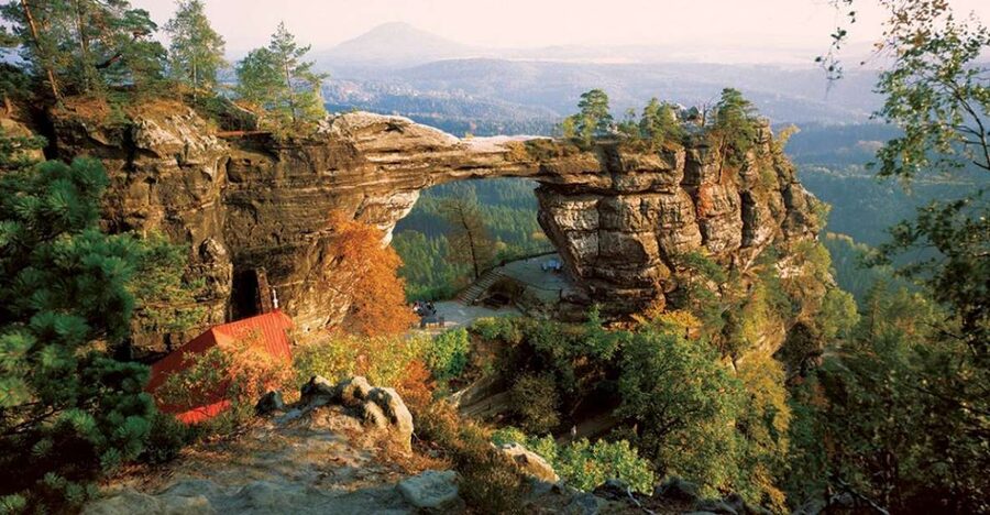 From Prague: Bohemian & Saxon Switzerland Semi Private Tour - Neurathen Castle and Bastei Bridge over the River Elbe