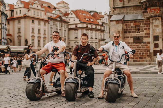 Guided sightseeing e-scooter tour of Prague: 2 hours - Getting set up at Uhelný trh, then learning fast with 15 minutes of training