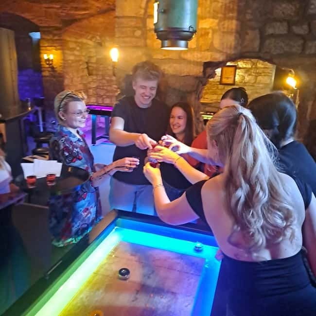 Ping pong or shuffleboard for up to 6 players - A fun, social break in central Prague (not just another bar)