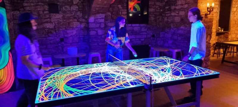 Ping pong or shuffleboard for up to 6 players - Price and value: why $17 per group up to six feels fair