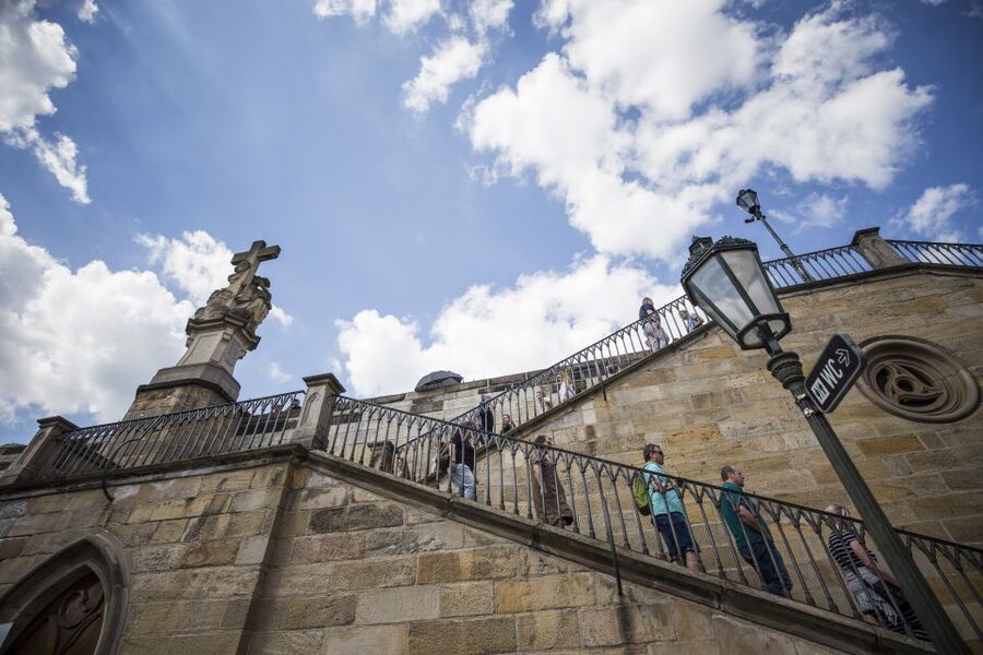 Prague: 3-Hour Castle Grounds Walking Tour and River Cruise - The River Vltava cruise with refreshments, plus the Devil’s Stream angle