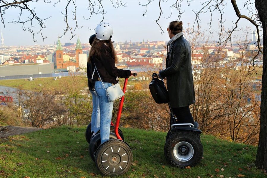 Prague: 4-Hour Segway and Scooter Tour - Gliding down to the Vltava River, then up toward Letná