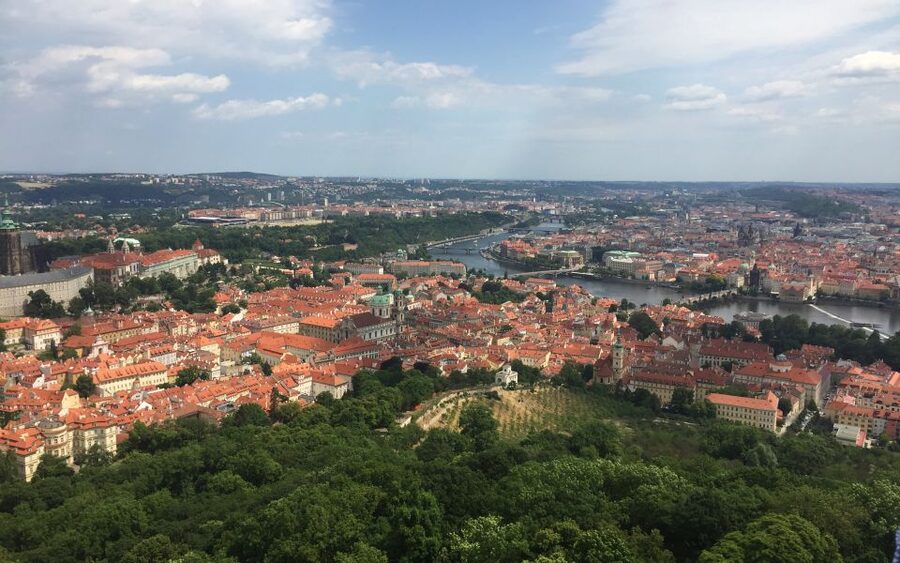 Prague "ALL-IN-ONE" City E-Bike Tour - Getting Your Bearings: Vltava River Start to the Metronome View