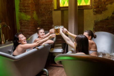 Beer and Wine Spa Bath with Salt Cave Experience