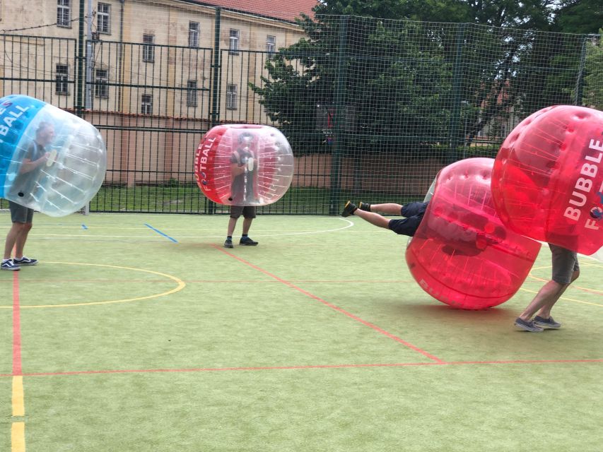 Prague: Bubbles football in city centre of Prague - The 1-hour game flow: rules, stretch, and starting positions
