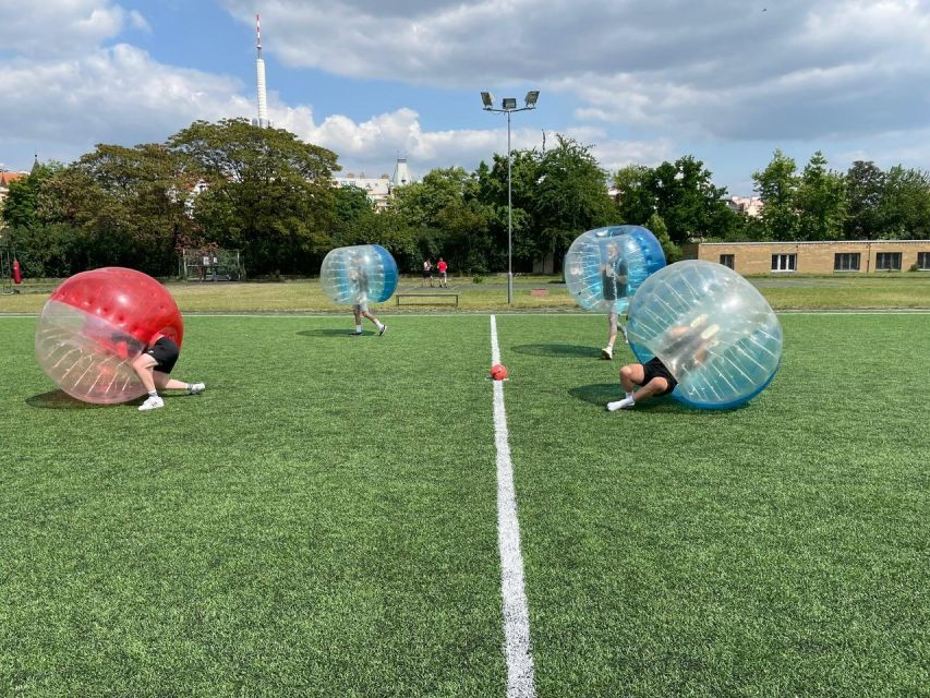 Prague: Bubbles football - Zorb Football in centrum - What Happens When You Arrive: Changing Room, Warmup, Rules