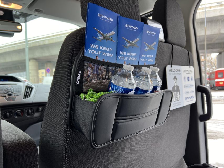 Prague by Car - The van comfort kit: WiFi, A/C, chargers, snacks, and drinks