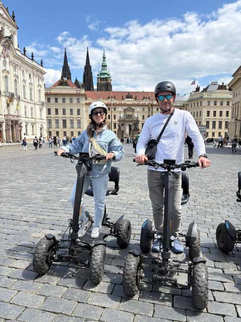 Prague: City Highlights E-Scooter Tour - Getting Started at Charles Bridge, Helmet On, Mind Ready