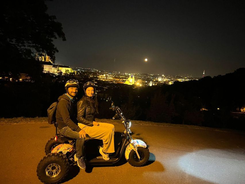 Prague City sightseeing in Night Trike Tour - Wenceslas Square, Then Powder Tower for Quick City Orientation