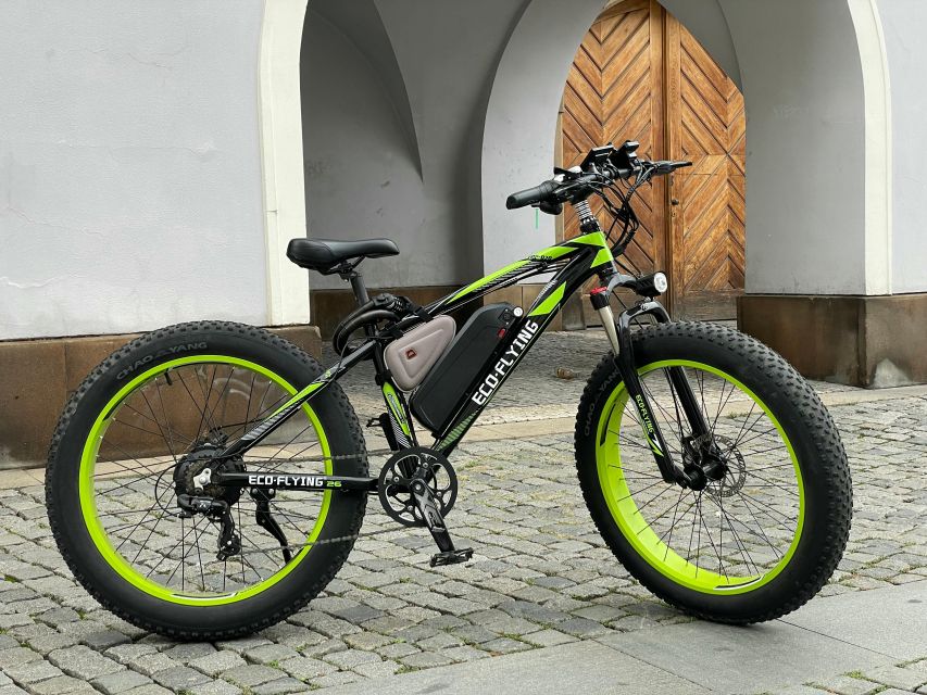 Prague: City Viewpoints Tour by Electric Fat Bike - John Lennon Wall to the Gremlin Water Mill, Prague in Small, Striking Stops