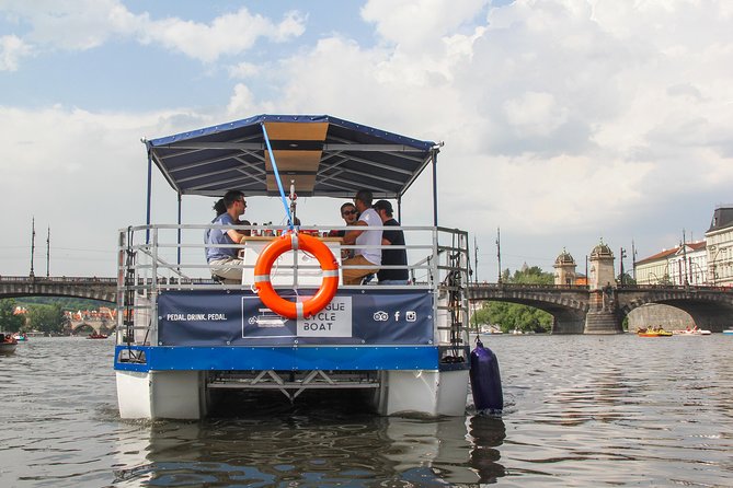 Prague Cycle Boat - The Swimming Beer Bike - Beer Bike on the Vltava: why this Prague ride is such a good group idea