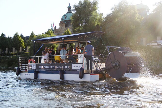 Prague Cycle Boat - The Swimming Beer Bike - Stop 2: Charles Bridge from the river, without the walking crowds