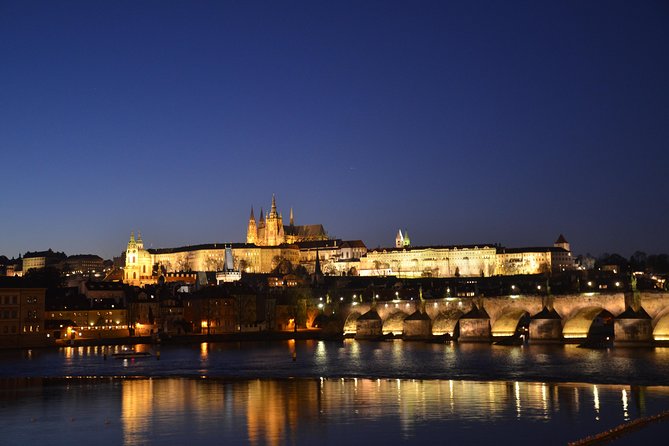 Prague evening/lights tour by car - Prague Castle terrace viewpoint: the night start that sets the tone