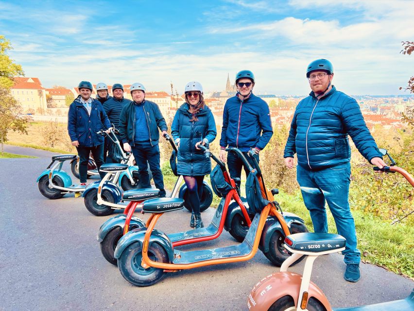 Prague: Fat Tire E-Scooter Guided Tour - Prague Castle to Strahov Monastery, then Petrin Hill and the final wow
