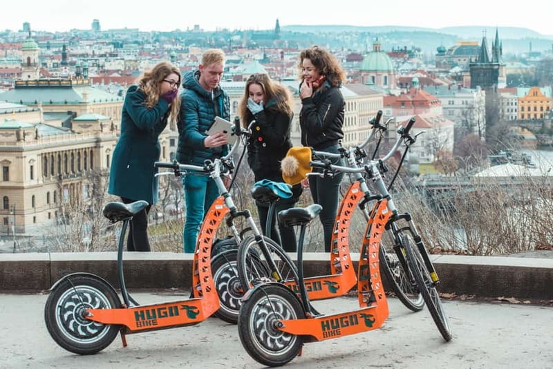 Prague: Fat Tire or Regular Scooter Tour with A Local Guide - From Grandior meeting point to your first scooter practice