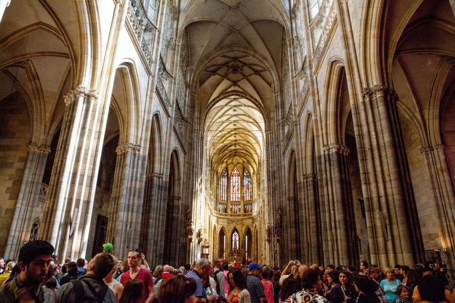 Prague: Full-Day Sightseeing Tour with Cruise and Lunch - Getting started at the Revoluční meeting point, then rolling into the city