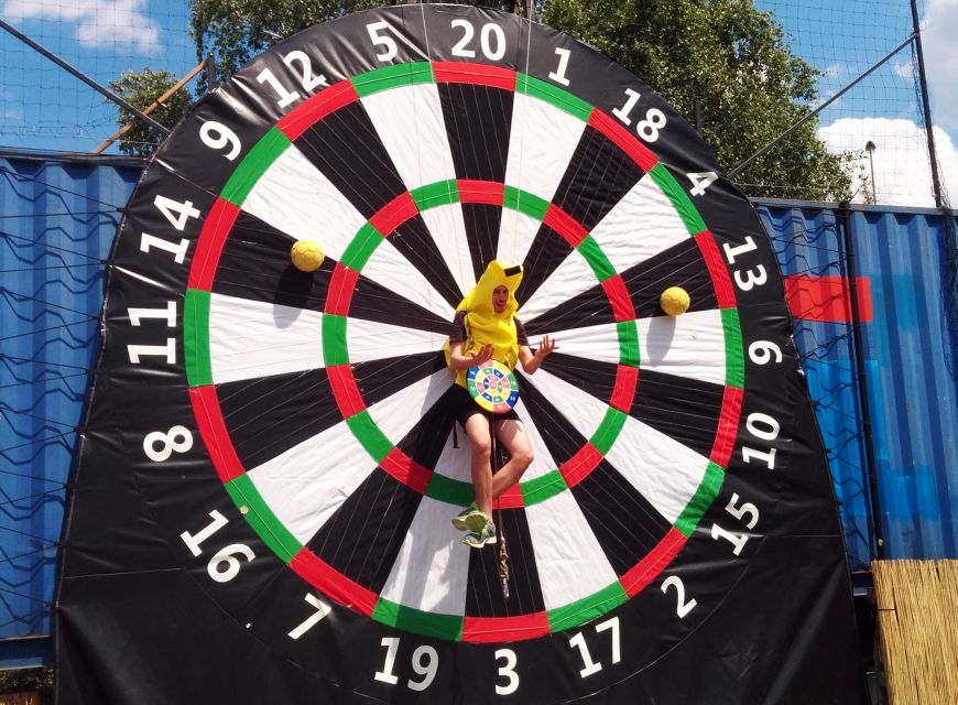 Prague : Giant Foot Darts and Giant Beer Pong Game - The 3-hour format: short ride, big play time