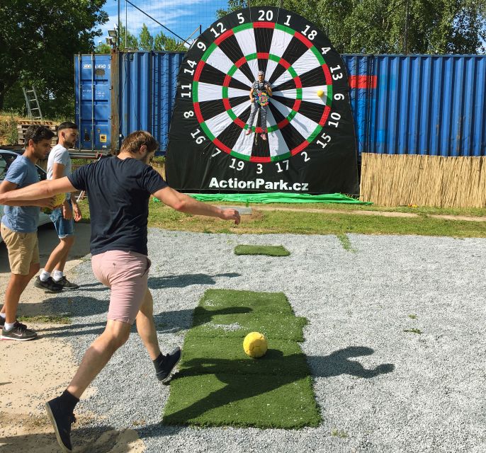 Prague : Giant Foot Darts and Giant Beer Pong Game - Choosing between the 1-hour and 2-hour options