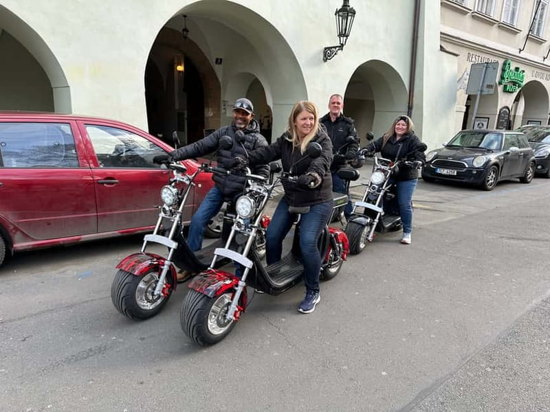 Prague: Guided Fat Tire e-Scooter Tour - Strahov Monastery beer tasting and the 17th-century brewing look
