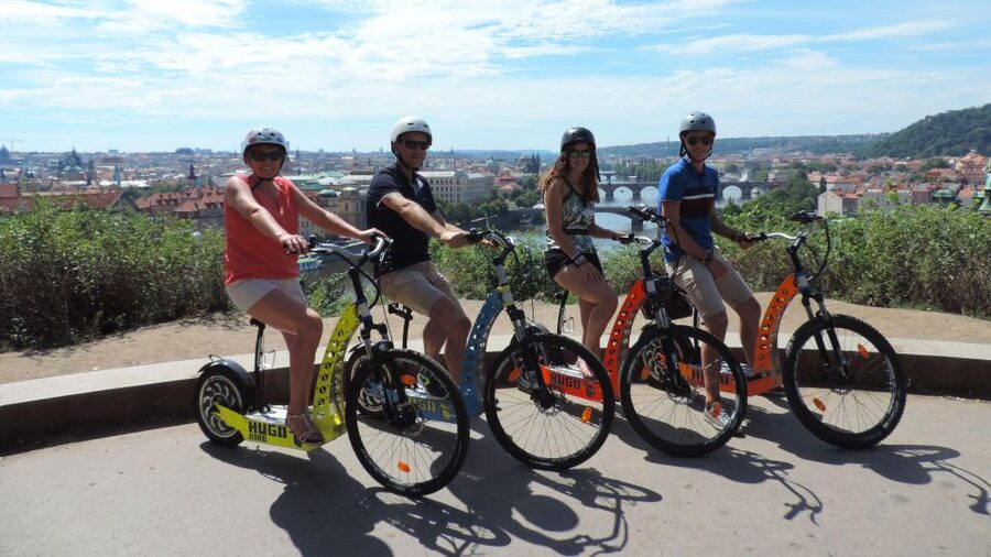 Prague: Half-Day Guided Tour by Segway and E-Scooter - Petrin Hill on an e-scooter: viewpoints without the stairs