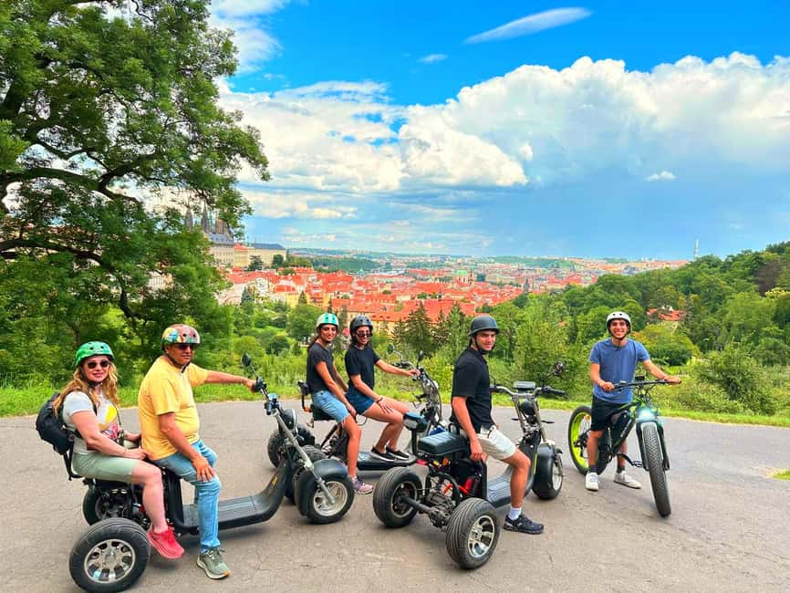 Prague: Heart of Prague Electric Tricycle Scooter Tour - Where to meet and how much time to protect