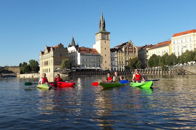 Prague Kayak Tour in City Center - 2 hours - Time on the river, distance, and who will enjoy the 2-hour format