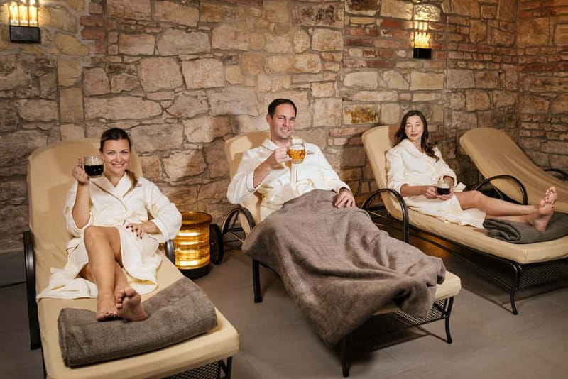 Prague: Lázně Pramen. Wine, Beer bath and Wellness SPA - Price and value: $59 for a full hour with included drinks and gear
