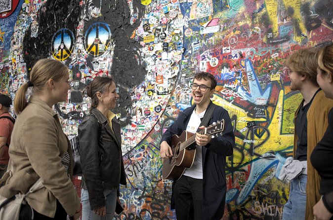 Prague: Mozart, Dvořák, Czech Folk Tour with a Guitarist - Stop 5: Lennon Wall, Prague Political Memory, and Imagine on Guitar