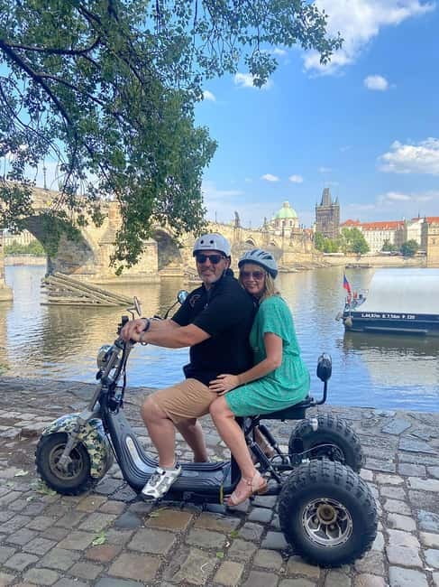 Prague: Panoramic Viewpoints Guided Electric Tricycle Tour - Lesser Town to John Lennon Wall and Kampa Island’s Charles Bridge angle