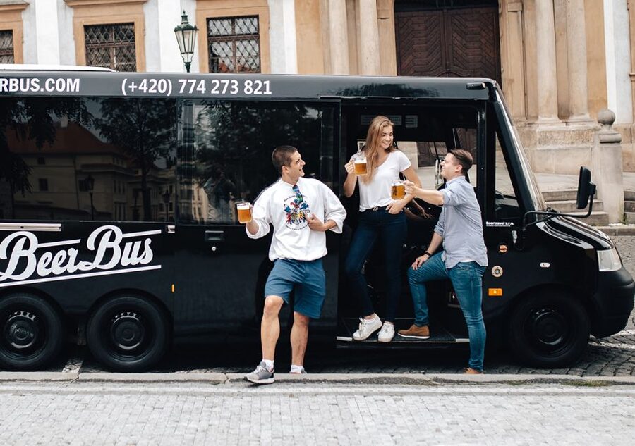 Prague: Party Beer Bus - Wenceslas Square: The Big Public Stage at the End of the Loop