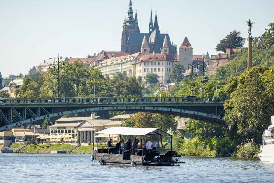 Prague: Private Cycle Boat River Tour with Beer or Prosecco - The guide and captain setup, and why it matters more than it sounds