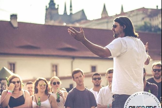 Prague Riverside Party - The Recovery Room meeting point, right by the action