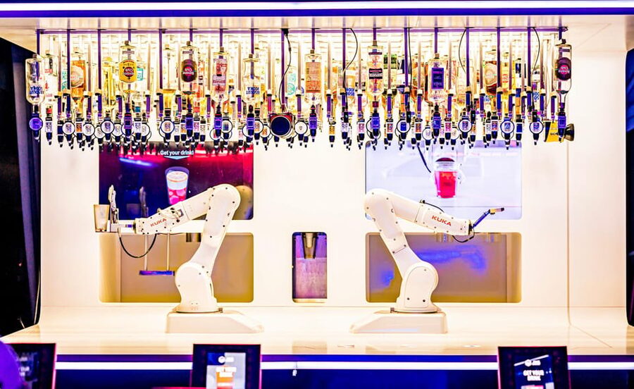 Prague: Robotic Bar Entry with a Drink Included - A sci-fi bar break from old Prague streets