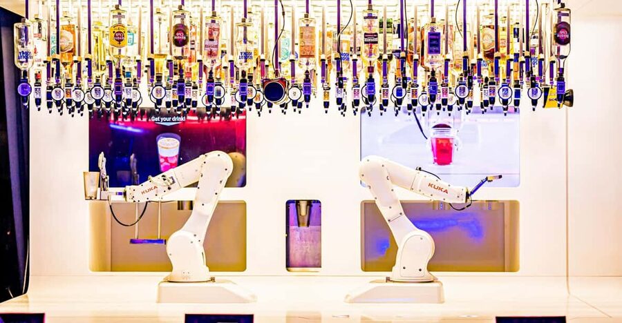 Prague: Robotic Bar Entry with a Drink Included - How the robot bartenders actually run the show