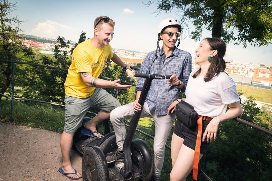Prague: Segway Tour + Taxi Transfer & Monasteries mini-group - Riding through Prague 6: parks, residential streets, and Strahov Stadion area