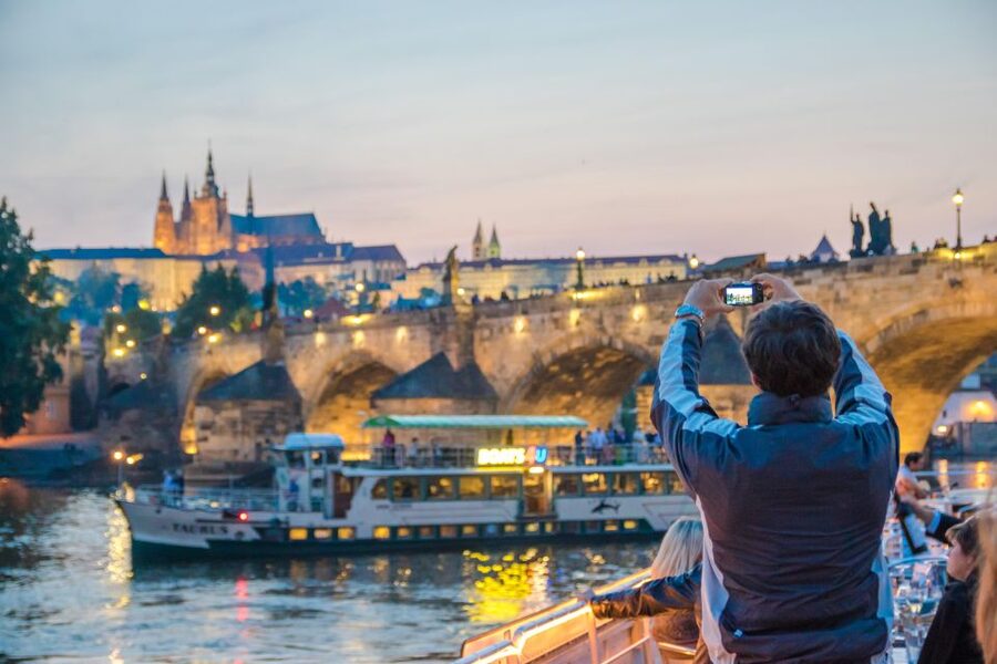 Prague: Sightseeing Boat Cruise with Buffet Dinner - Price and value: $61 for dinner, sights, and a bonus ticket