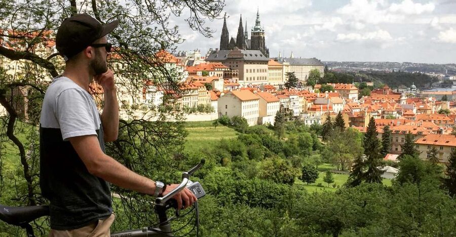 Prague: Stunning Viewpoints, Castle, City & Park E-Bike Tour - Wenceslas Square: the big-city beat in Prague