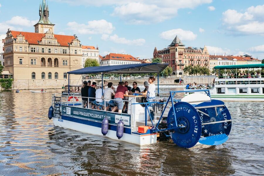 Prague: Swimming Beer Bike on A Cycle Boat - Price and Value: $518 Per Group Up to 11, So Crunch the Math Smartly