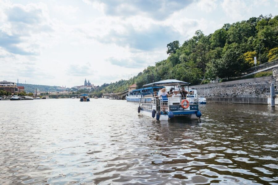 Prague: Swimming Beer Bike on A Cycle Boat - Mánesův most Pass-By: A Bridge Moment That Changes Your Angle