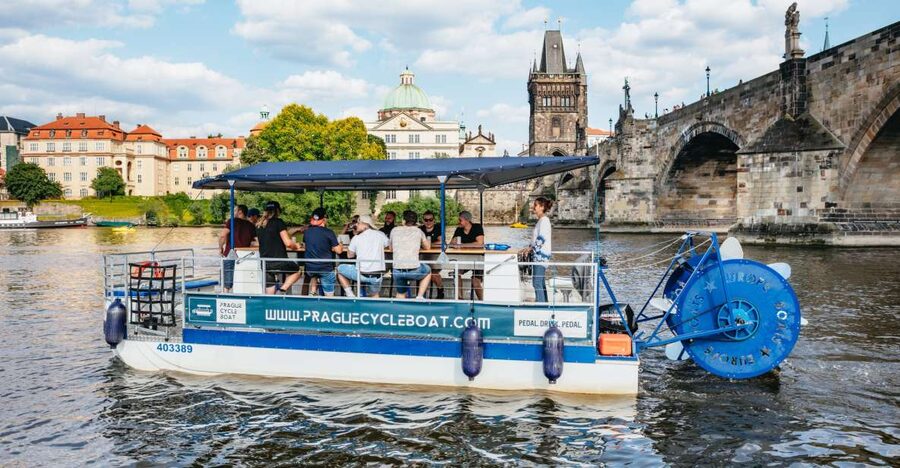 Prague: Swimming Beer Bike on A Cycle Boat - National Theater to Štvanice Island: The Route That Makes Pedaling Feel Purposeful