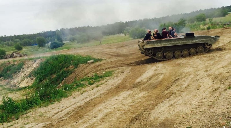 Prague: Tank Ride Experience - Milovice camp time: safety briefing and the vehicle garage tour