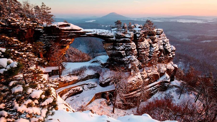 Prague: VIP Bohemian Saxon Switzerland: 2 Countries in 1 Day - Pravčická Brána: the big sandstone arch stop