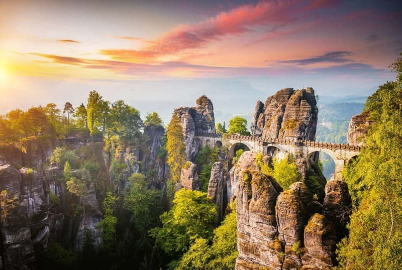 Prague: VIP Bohemian Saxon Switzerland: 2 Countries in 1 Day - The morning plan from Prague pickup to Saxon Switzerland viewpoints